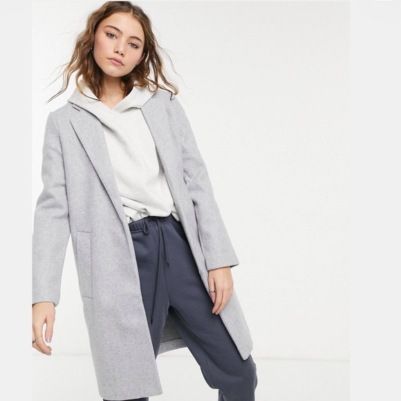 F21 light gray coat - Picture 4 of 6